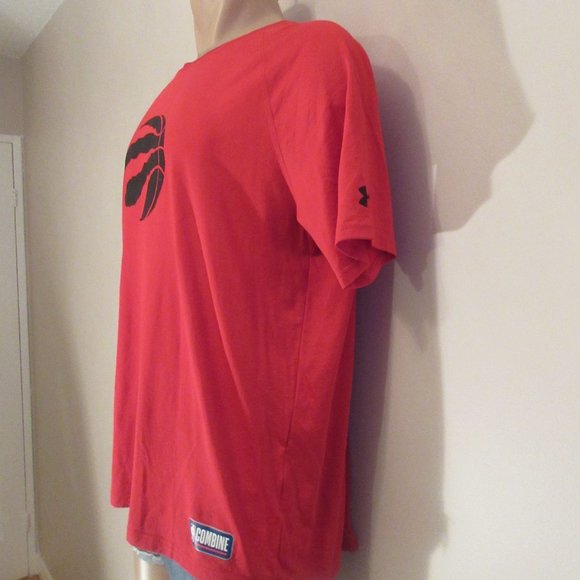 Toronto Raptor Under Armour Red with logo T-Shirt Man   XL - Picture 3 of 9